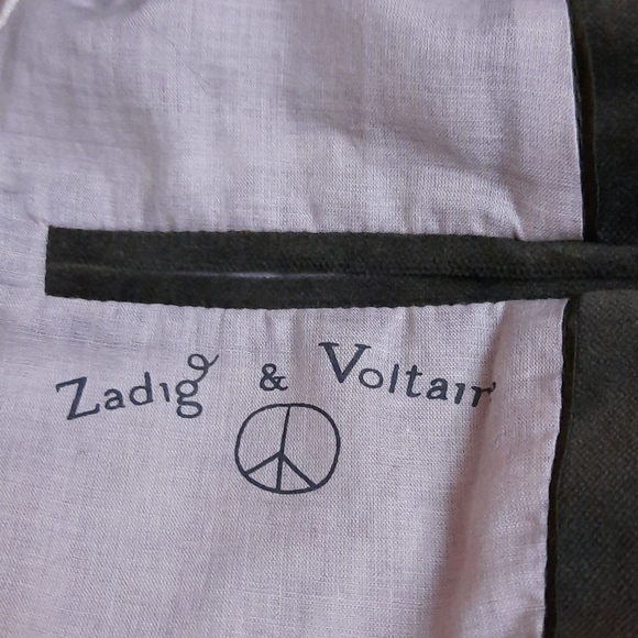 Zadig and voltaire Volver dark green/olive velvet blazer - Picture 6 of 10